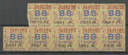 USA Ration Stamp Vignette As 9-block, Used - Ohne Zuordnung