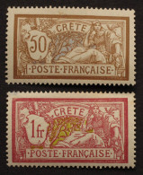 Crête Bureaux Français 1902 # 12 13 - Ungebraucht