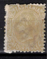 TASMANIA 1871 4d Ochre SG 147a HM #CBS12 - Mint Stamps