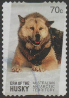 AUSTRALIALIAN ANTARCTIC TERRITORY-DIE-CUT-USED 2014 70c Era Of The Husky - Sable Husky At Rest - Gebraucht