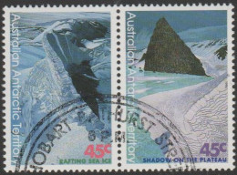 AUSTRALIALIAN ANTARCTIC TERRITORY-USED 1996 90c Se-tenant Pair - Landscapes - Gebraucht