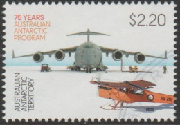 AUSTRALIALIAN ANTARCTIC TERRITORY-USED 2022 $2.20 Antarctic Program  75Years - Aircraft - Gebruikt