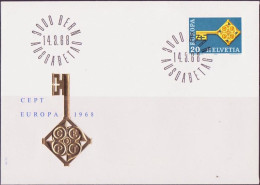 Europa CEPT 1968 Suisse - Switzerland - Schweiz FDC3 Y&T N°806 - Michel N°871 - 20c EUROPA - 1968