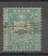 Suisse - Switzerland - Schweiz Fiscal 1900-09 Y&T N°TF(2) - Michel N°FS(?) (o) - 25c Canton De Vaud - Fiscali