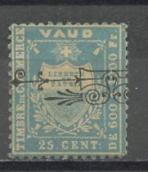 Suisse - Switzerland - Schweiz Fiscal 1900-09 Y&T N°TF(2) - Michel N°FS(?) (o) - 25c Canton De Vaud - Revenue Stamps