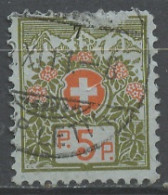 Suisse - Switzerland - Schweiz Franchise 1911-21 Y&T N°FR4 - Michel N°PF4 (o) - 5c Croix Blanche - Franquicia