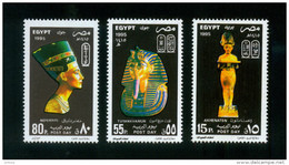 EGYPT / 1995 / POST DAY / THE 18TH DYNASTY OF THE PHARAOHS / AKHENATEN / TUTANKHAMUN / NEFERTITI / MNH / VF - Ongebruikt