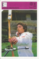 Trading Card KK000296 - Svijet Sporta Archery Yugoslavia Croatia Zoran Matkovic 10x15cm - Tir à L'Arc