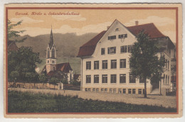 C6464) BERNECK - Kirche Un Sekundarschulhaus - SEHR ALT Gel. Lustenau 11.06.1928 - Berneck