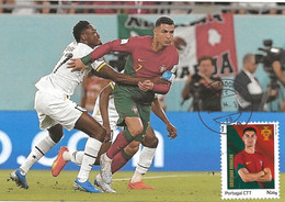 CARTE MAXIMUM- CARTOLINA MAXIMA- MAXIMUM CARD- MAXIMUM KARTE - PORTUGAL - FOOTBALL - QATAR 2022 - CRISTIANO RONALDO - 2022 – Qatar