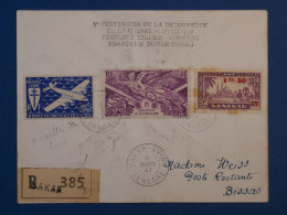 BP19 SENEGAL BELLE LETTRE RRR IER VOL 1947   DAKAR A GUINEE BISSAU PORTUGAL +AFFRANCH. INTERESSANT - Lettres & Documents