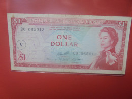 EAST-CARAIBES 1$ ND (1965) Signature N°10 + Lettre "V" Circuler (B.29) - Caribes Orientales