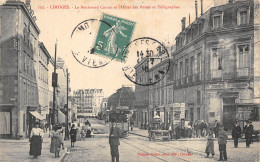87-LIMOGES- LE BOULEVARD CARNOT ET L'HÔTEL DES POSTES ET TELEGRAPHES - Limoges
