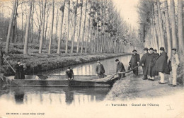 Varreddes             77        Canal De L'Ourcq. Barque Et Pêcheurs Au Filet    (voir Scan) - Other & Unclassified