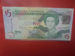 EAST-CARAIBES 5$ ND (1993) Circuler (B.29) - Caribes Orientales