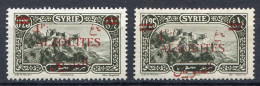 ALAOUITES > Yvert N° 36 X 2 * Normal Et Surcharge Déplacée Neuf Ch * - MH - Unused Stamps