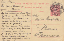 Portugal UPU Postal Stationery Ganzsache Entier Carlos I. LISBOA CENTRAL 1910 BRANDE Denmark (2 Scans) - Postal Stationery