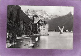 VD  Veytaux   Lac Leman Château De Chillon Et Les Dents Du Midi - Veytaux