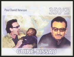 Guinea Bissau 2009 MNH Imperf, Irish Singer Paul Hewson & Bono, Music, Nominated For Nobel Peace Prize - Chanteurs