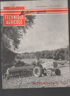 (machines Agricoles) Revue LA TECHNIQUE AGRICOLE  N°48  Septembre 1951    (CAT5205) - Giardinaggio