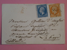 BP19 FRANCE  BELLE LETTRE RR 1864 ETOILE DE PARIS N° 9 A LA HAYE PAYS BAS  +N°23+AFFRANCH. PLAISANT - 1862 Napoléon III