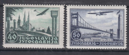 Yugoslavia Kingdom 1940 Airmail Mi#426-427 Mint Hinged - Nuevos