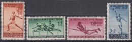 Yugoslavia Kingdom, Sport 1938 Mi#362-365 Mint Hinged - Ungebraucht