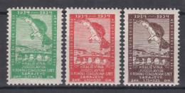 Yugoslavia Kingdom, Sokol Games, 1934 Mi#272-274 Mint Hinged - Unused Stamps