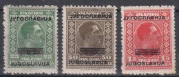 Yugoslavia Kingdom 1933 Mi#269-271 Mint Hinged - Ungebraucht