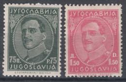 Yugoslavia Kingdom, King Alexander 1932 Mi#241-242 Mint Hinged - Unused Stamps