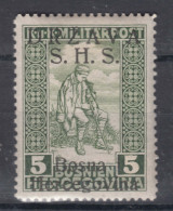 Yugoslavia Kingdom SHS, Issues For Bosnia 1918 Mi#A19 I (overprint Latin) Mint Hinged - Neufs