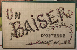 Belgique - Bonjour De MOUSCRON (Moeskroen) - Carte Fantaisie Avec Paillettes - Voyagé 1907 (voir Les 2 Scans) - Mouscron - Moeskroen