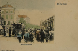 Rotterdam // Zeevischmarkt (Veel Volk - Tram) 1902 Vivat - Rotterdam