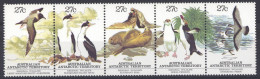 Australian Antarctic Territory (AAT) 1983 Birds, Pingiuns Complete Strip Mi. 55-59 Postfris MNH ** - Oblitérés