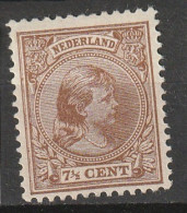 1891-1894 Wilhelmina 7,5 Ct NVPH 36 MNH** Postfris Cat € 100,- - Unused Stamps