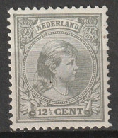 1891-1894 Wilhelmina 12,5 Ct NVPH 39 MH* Unused Hinged - Neufs