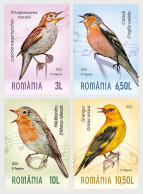 Romania 2022 Singing Birds Stamps 4v MNH - Unused Stamps