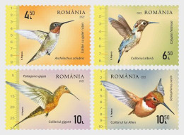 Romania 2022 Hummingbirds Stamps 4v MNH - Nuovi