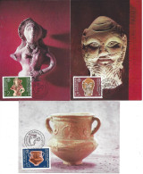 BULGARIE - 6 CARTES MAXIMUM - Yvert N° 2369/74 - CERAMIQUES ANTIQUES - 2 Scans - Brieven En Documenten