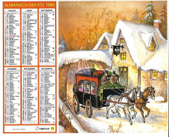 CALENDRIER Des POSTES - PTT P.T.T. -1986 - Diligence - Train à Vapeur - Région Parisienne - Très Propre - - Grand Format : 1981-90