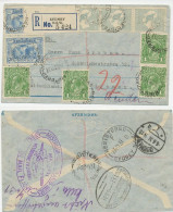 Registered Cover Sydney Australia - Via Netherlands Indies - Germany 1931 - Train Osnabruck - Hoek Van Holland - Cartas & Documentos