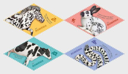 Romania 2022 Dalmatian-Type Animals Stamps 4v MNH - Unused Stamps
