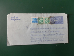 AEROGRAMME NR. 672   1  AEROGRAMMES/AIR LETTERS INDIA TO USA 1982 - Aerogramme