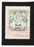 44A/156 STEMPELMARKEN STEUERMARKE 1898 Österr.-Ungarn Donaumonarchie  1,20 Kronen ENTWERTET - Fiscali