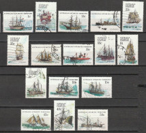 Australian Antarctic Territory (AAT) 1979 - 1982 Ships Complete Set Of 16 Values Mi. 37-52 Used - Used Stamps