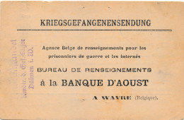 KRIEGSGEFANGEGENSENDUNG  1915   VERZENDING PAK NAAR GEVANGENE IS AANGEKOMEN         2 SCANS - Prisioneros