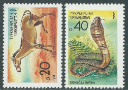 1992 TURKMENISTAN FAUNA ANIMALI SELVATICI MNH ** - SV4-3 - Turkmenistan