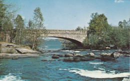 Bog River Falls And The Majestic Stone Bridge, Tupper Lake, New York On Highway Leading To American Legion Camp - Adirondack