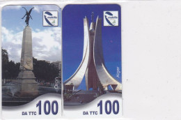 Algeria 2 Mini Phonecards Mobilis - - - Monuments - Algerije