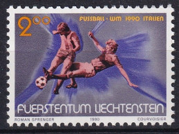 MiNr. 987 Liechtenstein 1990, 5. März. Fußball-Weltmeisterschaft, Italien - Postfrisch/**/MNH - 1990 – Italie